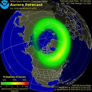 Current Northern hemispheric power input map