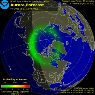 Current Northern hemispheric power input map
