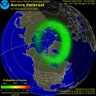 Current Northern hemispheric power input map