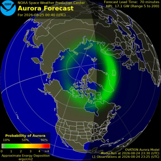 Current Northern hemispheric power input map