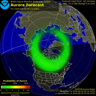 Current Northern hemispheric power input map