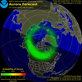 Current Northern hemispheric power input map