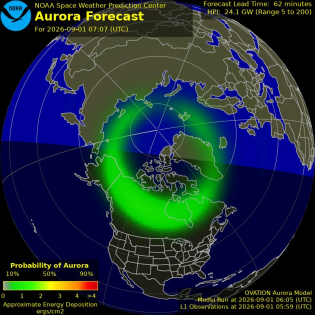 Current Northern hemispheric power input map