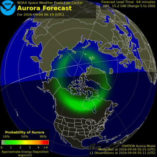 Current Northern hemispheric power input map