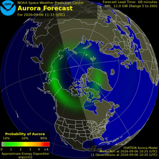 Current Northern hemispheric power input map
