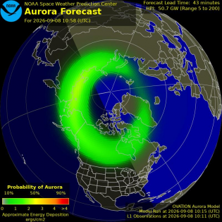 Current Northern hemispheric power input map