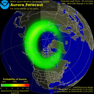 Current Northern hemispheric power input map