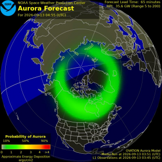 Current Northern hemispheric power input map