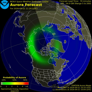 Current Northern hemispheric power input map