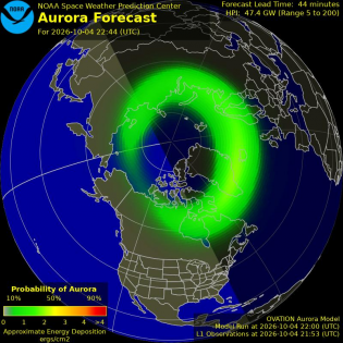 Current Northern hemispheric power input map