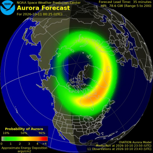 Current Northern hemispheric power input map