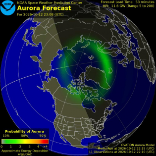 Current Northern hemispheric power input map