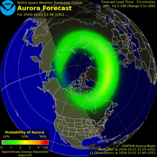 Current Northern hemispheric power input map