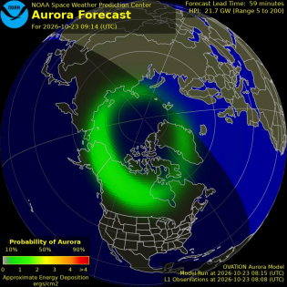Current Northern hemispheric power input map