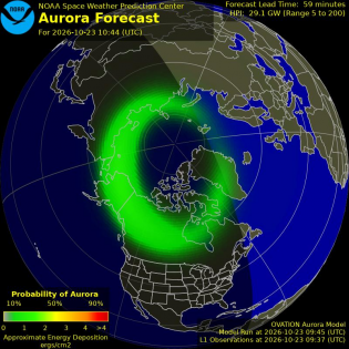 Current Northern hemispheric power input map