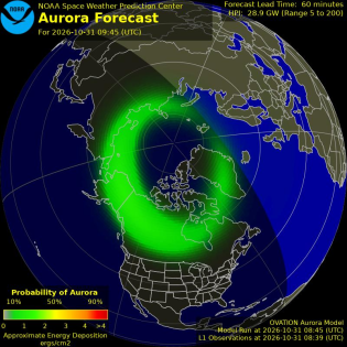 Current Northern hemispheric power input map