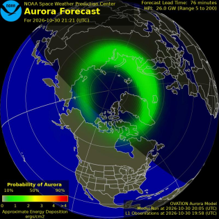 Current Northern hemispheric power input map