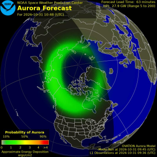 Current Northern hemispheric power input map