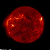Click for time-lapse image of the sun