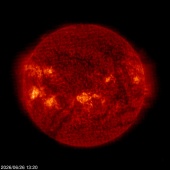 Click for time-lapse image of the sun